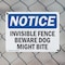 Signmission Invisible Fence Beware Dog Might Bite OSHA Notice Sign, Plastic, 14in W x 10in L, 2PK OS-2PACK-NS-P-1014-L-13717 - alternate 7